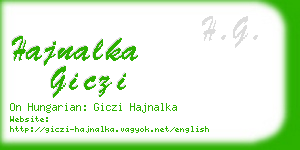 hajnalka giczi business card